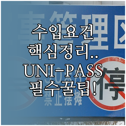 복잡한 수입 요건 UNI-PASS 통..