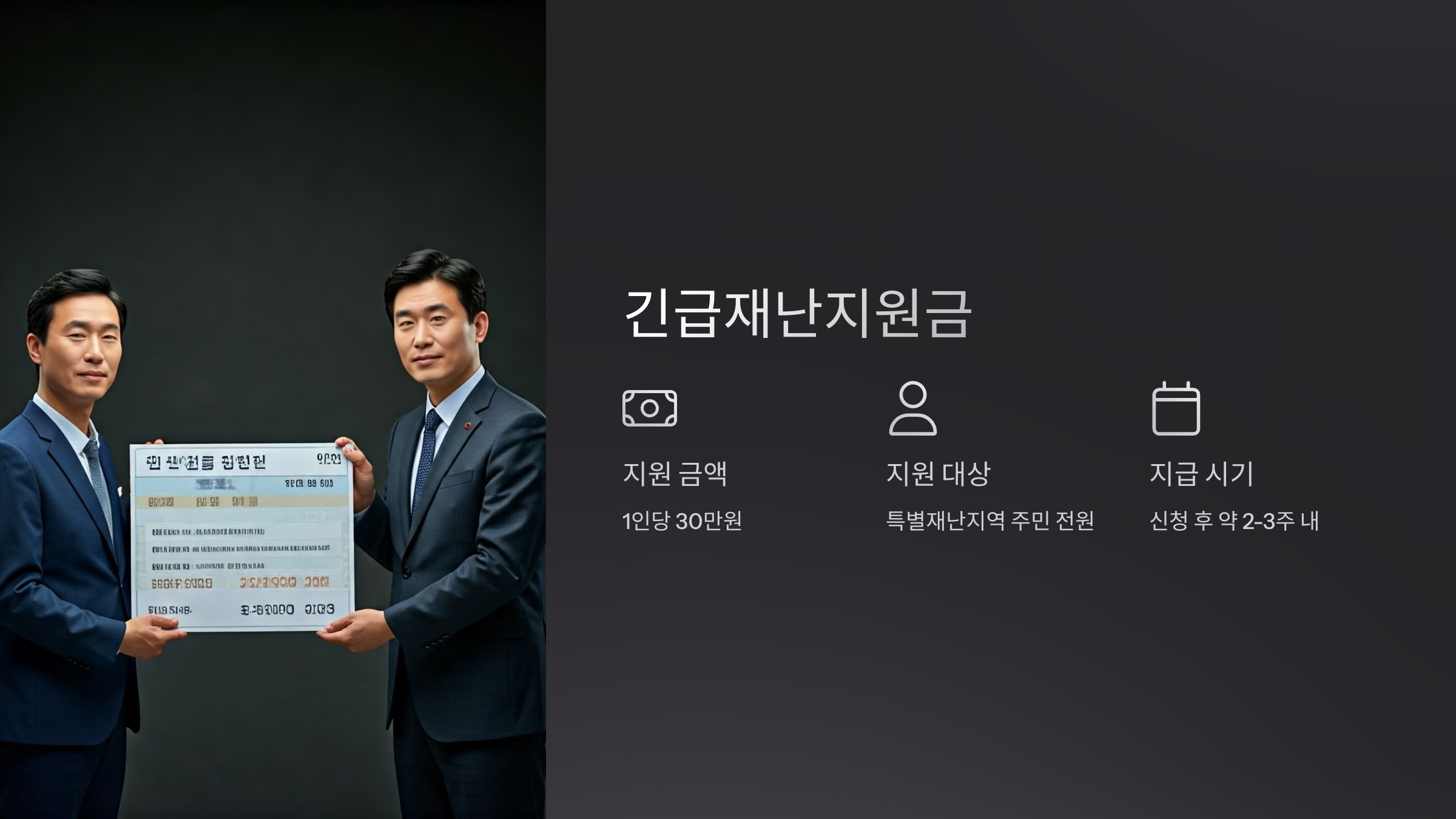 산불 피해 재난 지원금 신청 방법