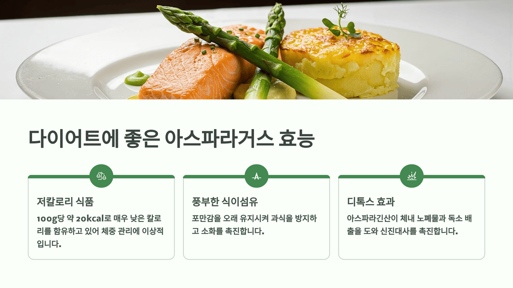 다이어트에 좋은 아스파라거스 효능