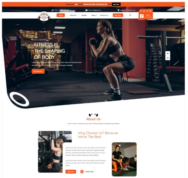 Fitness 워드프레스 테마