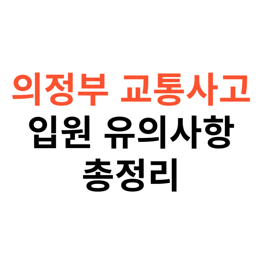 의정부 교통사고 입원