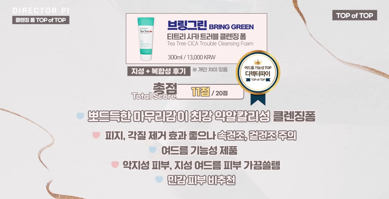 약산성 약알칼리성 클렌징폼 Top of Top