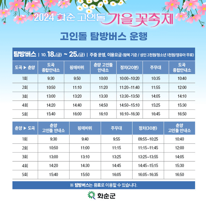 2024 화순 고인돌 가을꽃 축제