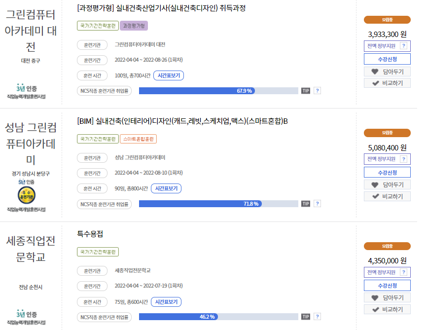 국가기간, 전략산업 직종 훈련