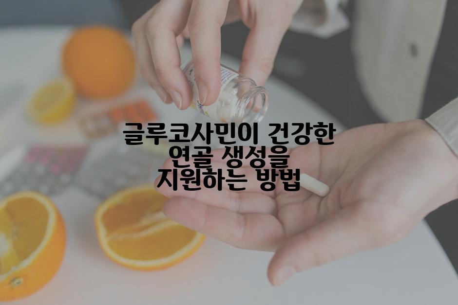 글루코사민이 건강한 연골 생성을 지원하는 방법