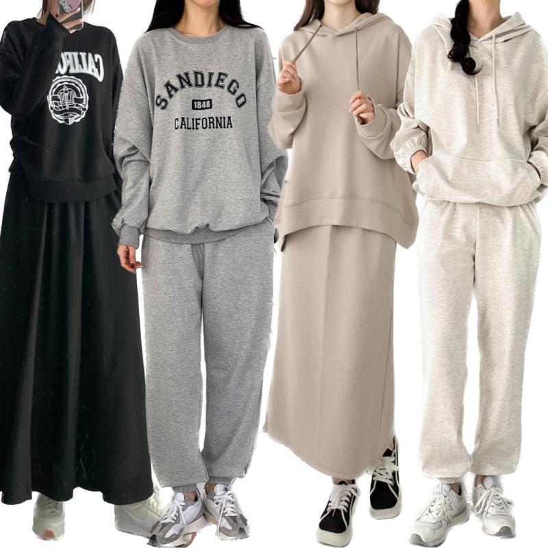 여성 츄리닝 트레이닝 세트 맨투맨 조거팬츠 트레이닝복 세트 엄마등원룩