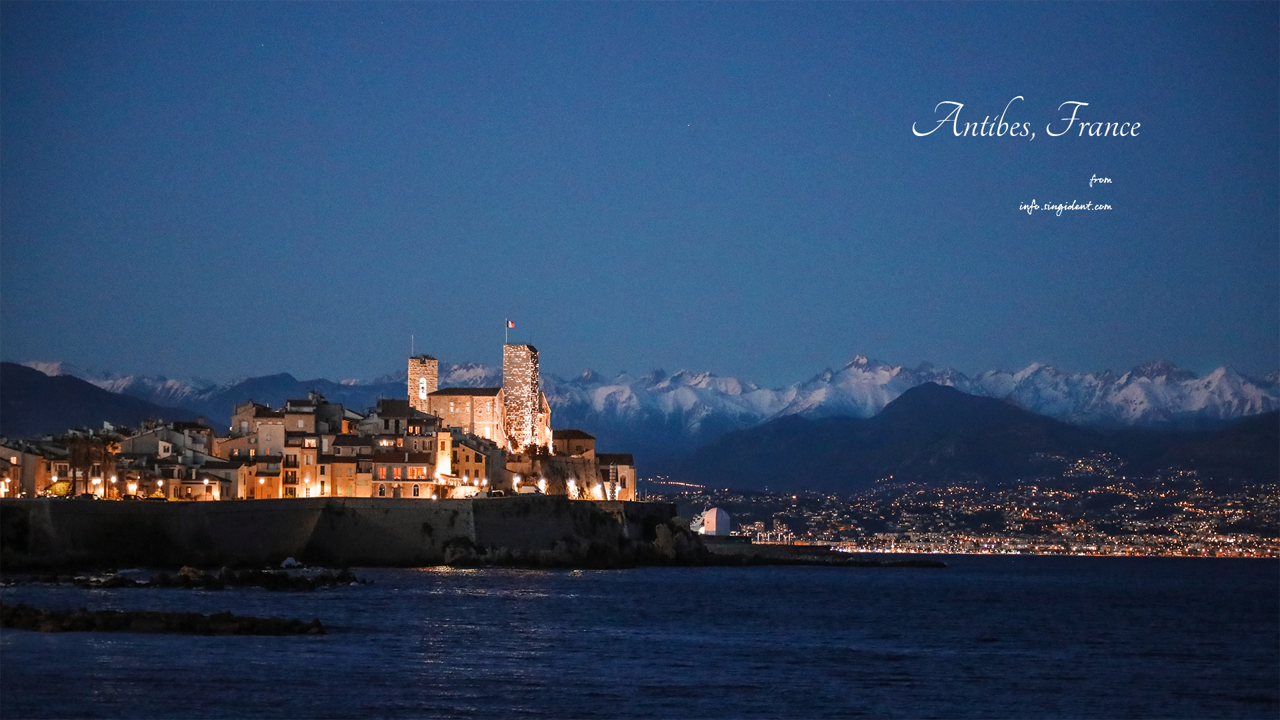 18 앙티브 야경 사진 C - Antibes, France 풍경배경화면