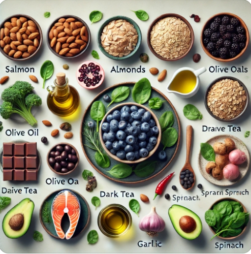 고지혈증에 좋은 음식 이미지