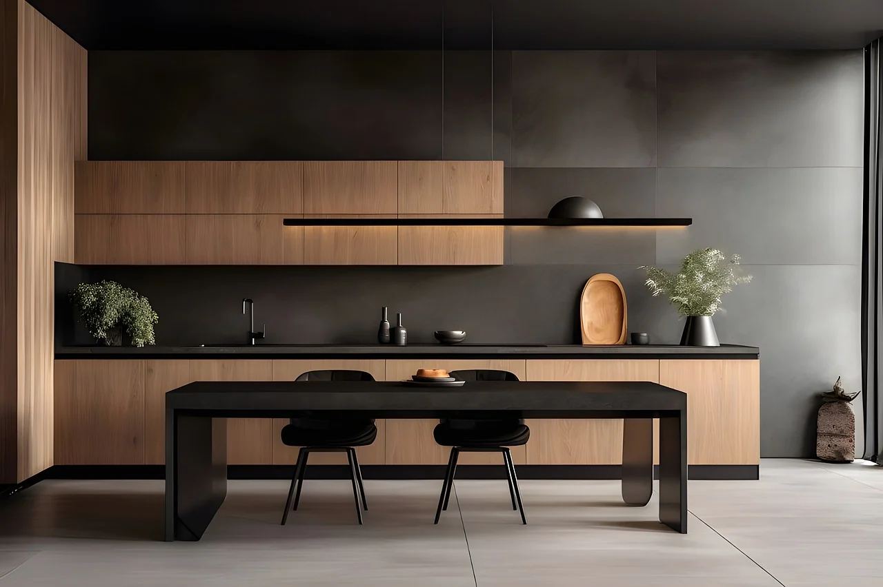 미니멀리스트의 주방 사진