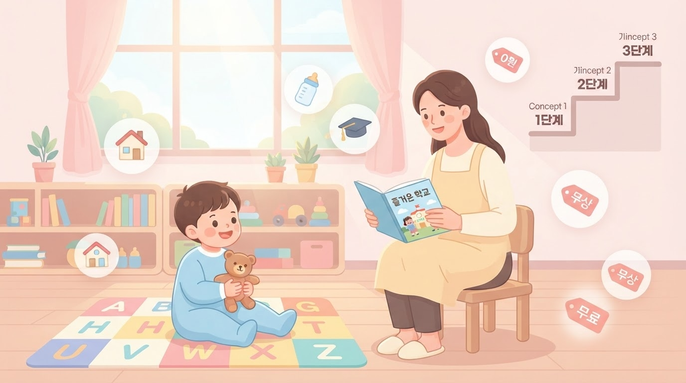 엄마가 아이를 돌보는 모습