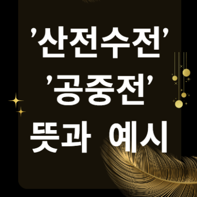 산전수전&#44; 공중전 듯과 예시