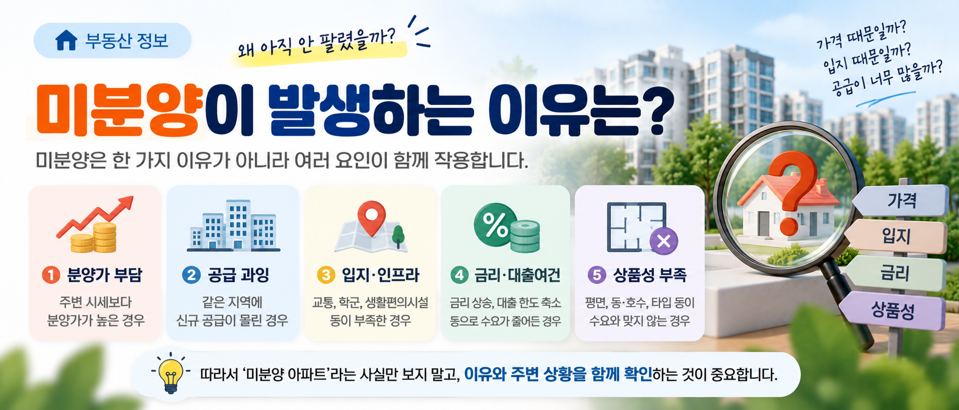 미분양 아파트 발생 이유 이미지