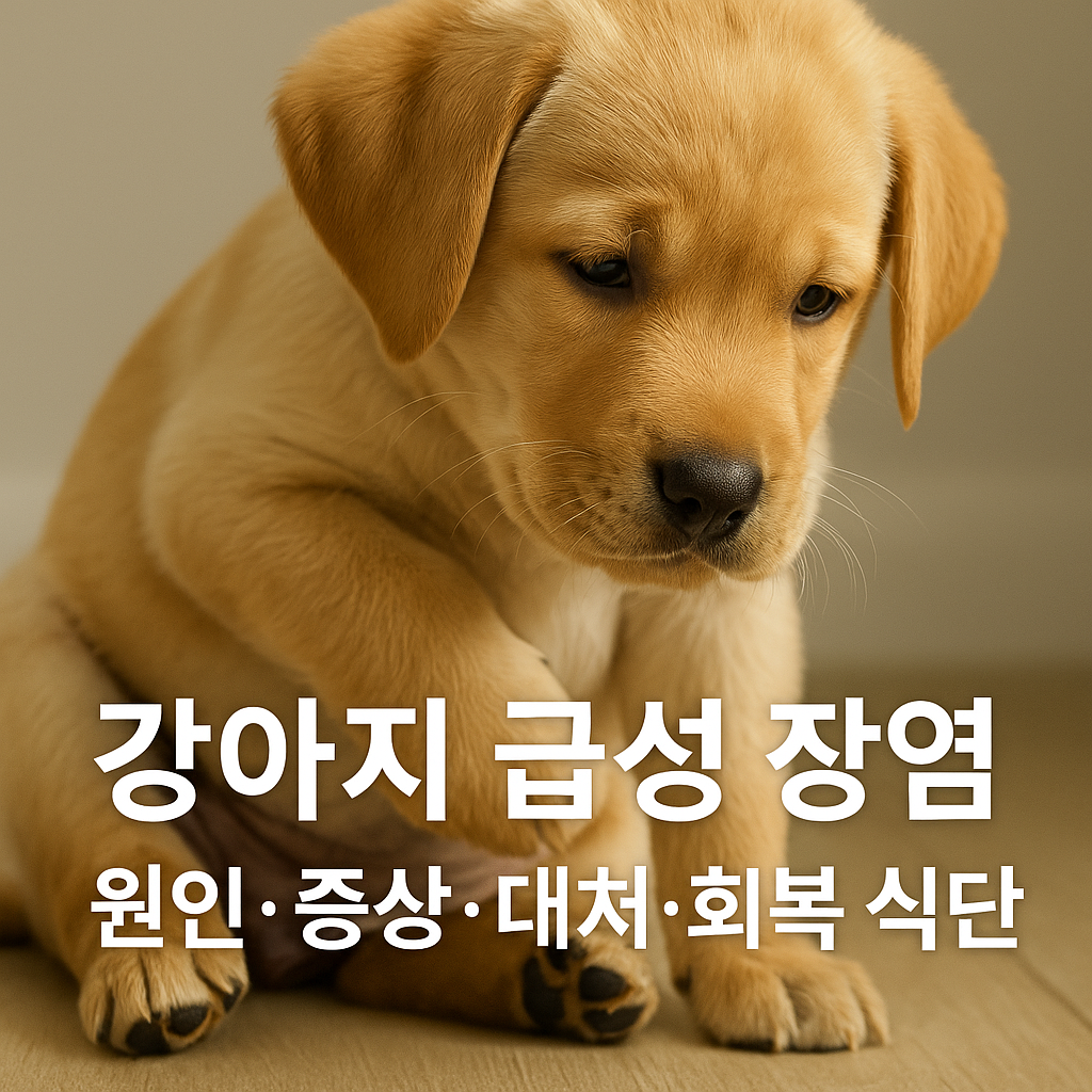 강아지 급성 장염 원인 증사 대처 회복 식단, 실사형 이미지