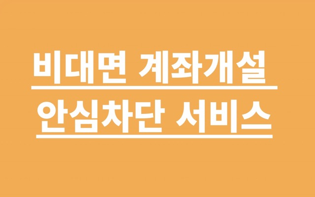 비대면 계좌개설 안심차단