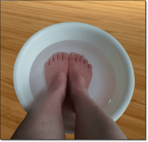 사과초모식초물 족욕