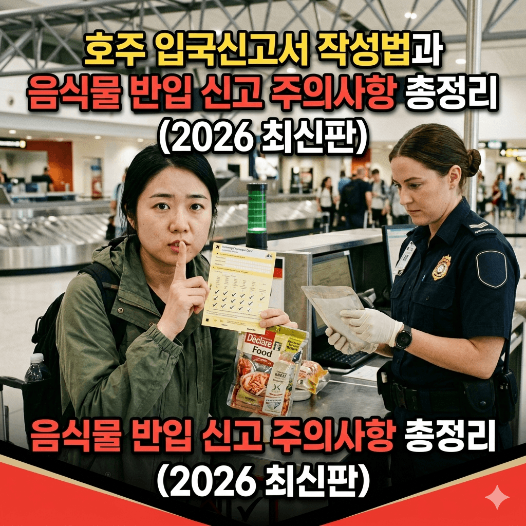 호주 입국신고서 작성법