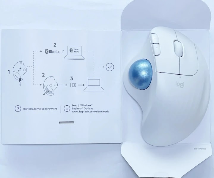 트랙볼 마우스 Ergo M575의 사용 설명서 이미지