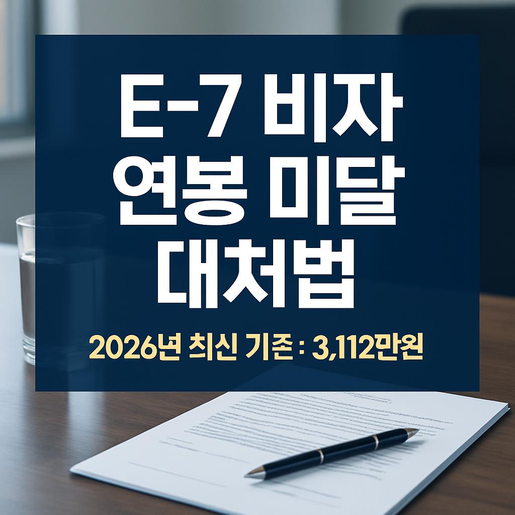 F-7 비자 연봉 미달 대처법