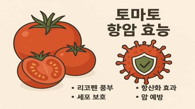토마토 항암 효과 관련 이미지