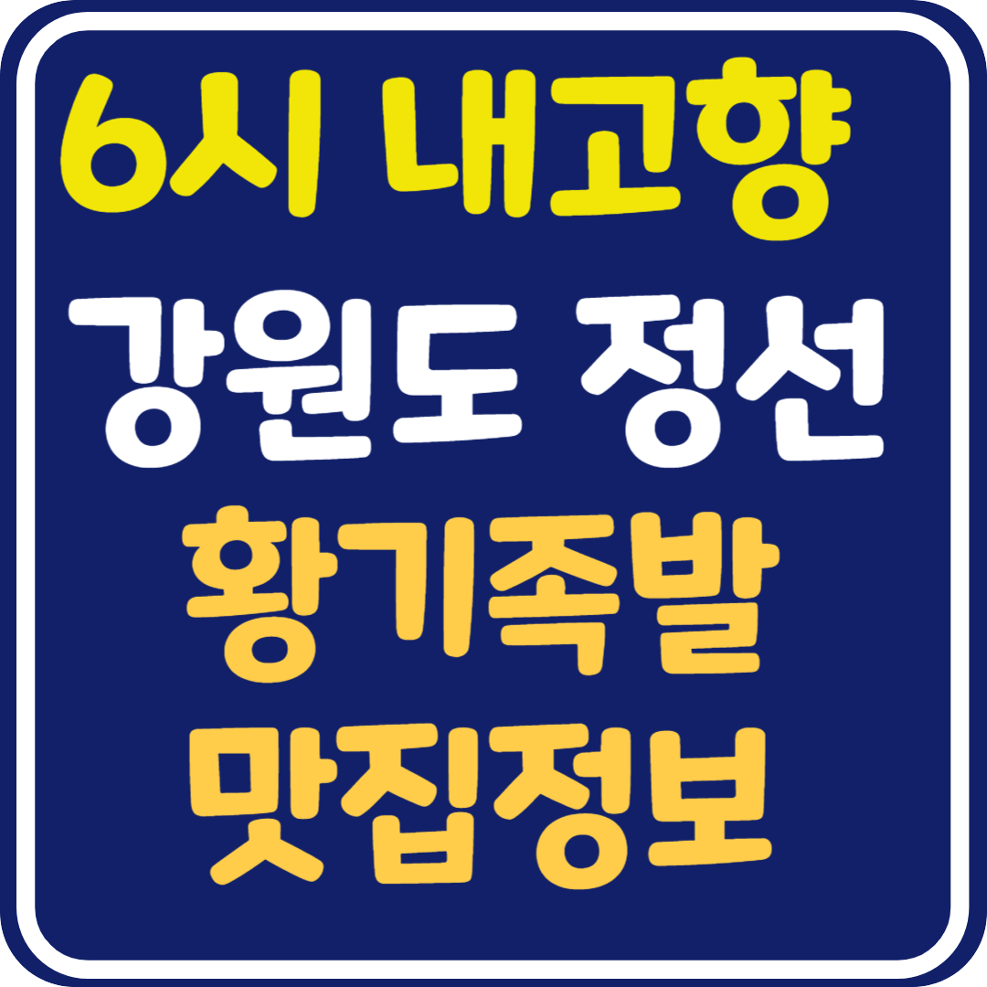 6시 내고향 강원도 정선 황기족발 맛집 정보