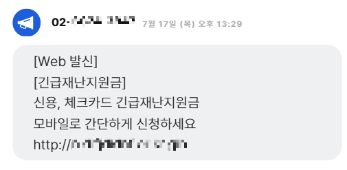 민생회복 소비쿠폰 스미싱
