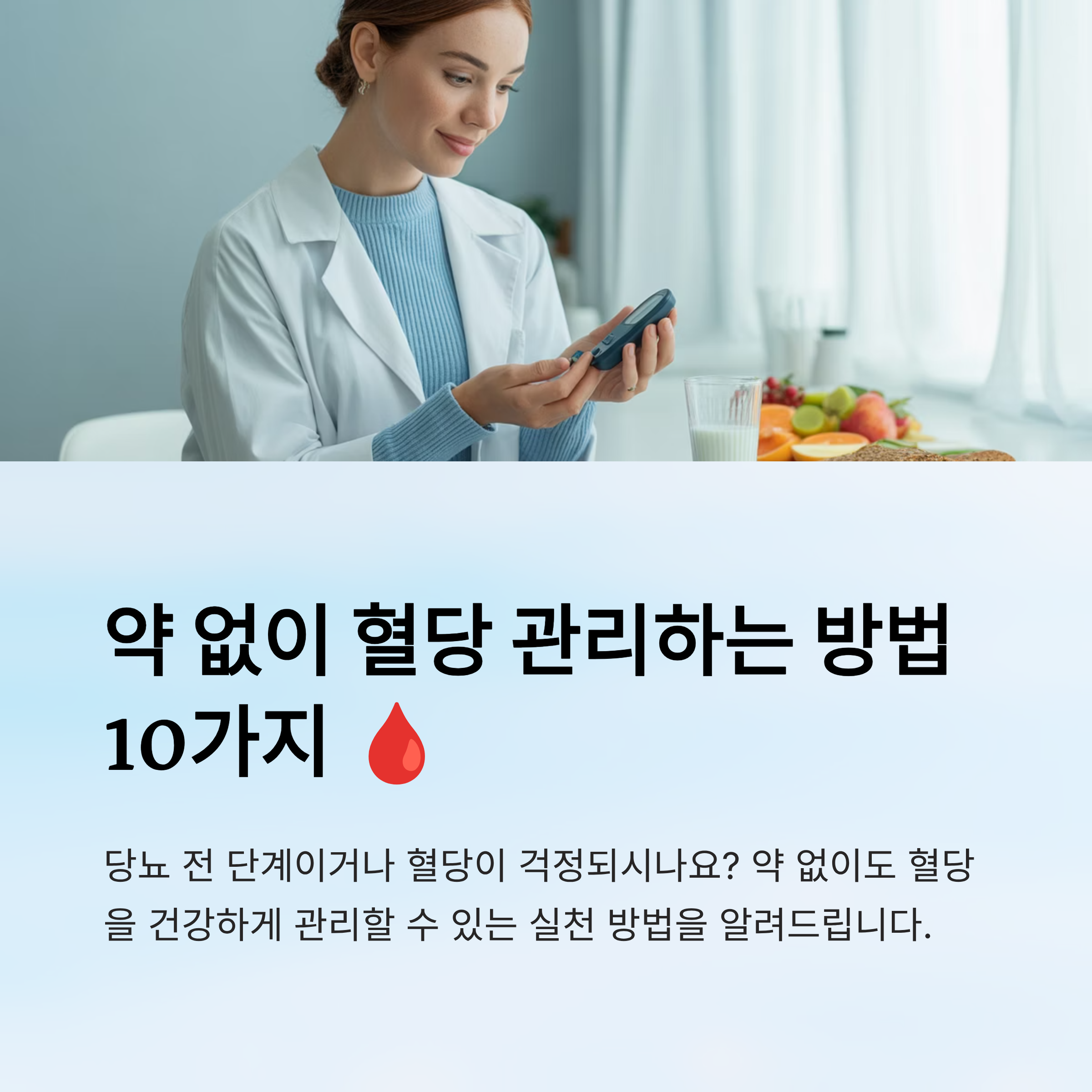 약 없이 혈당 관리하는 실천 꿀팁