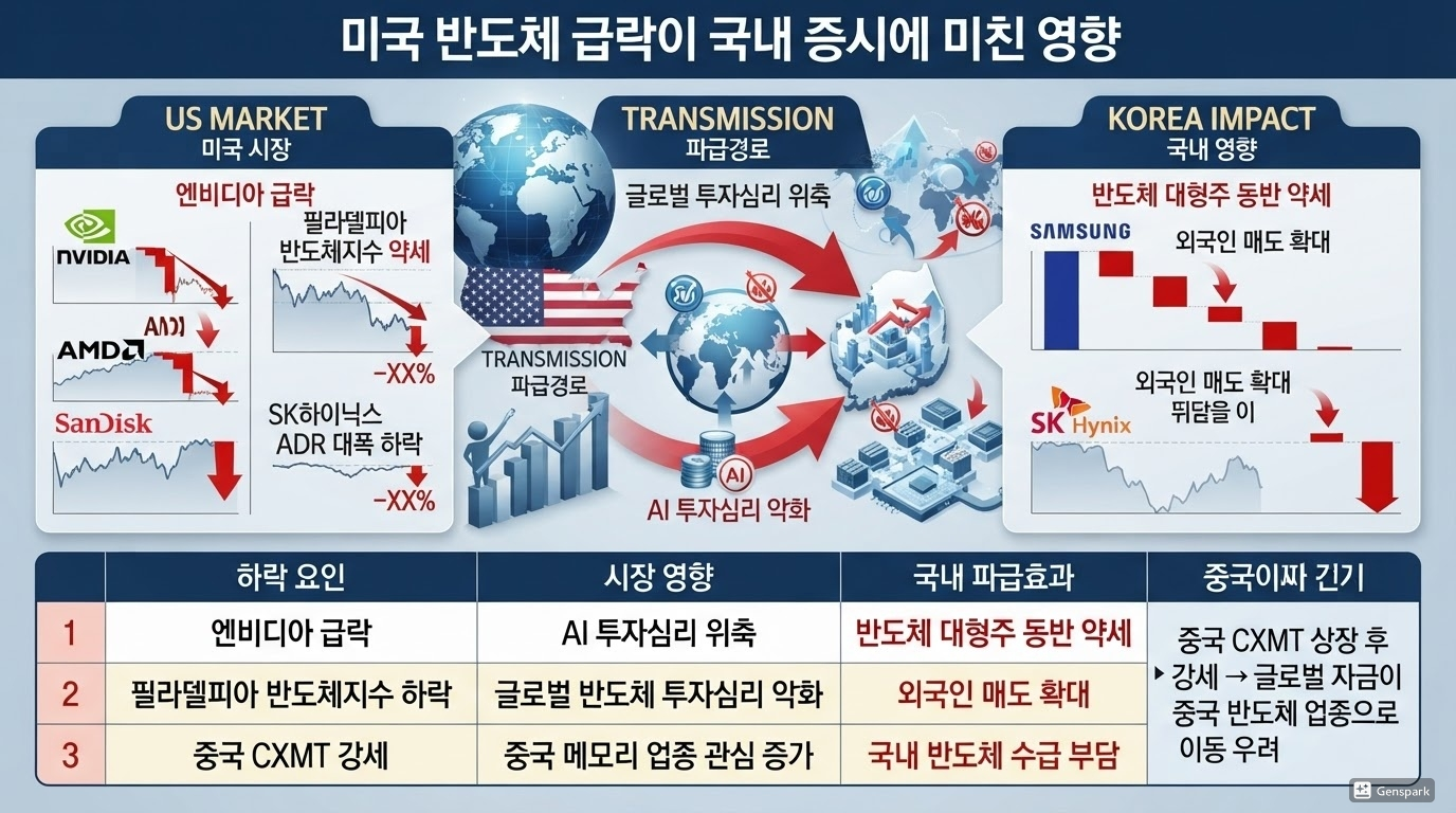 미국 반도체 급락이 국내 증시에 미친 영향