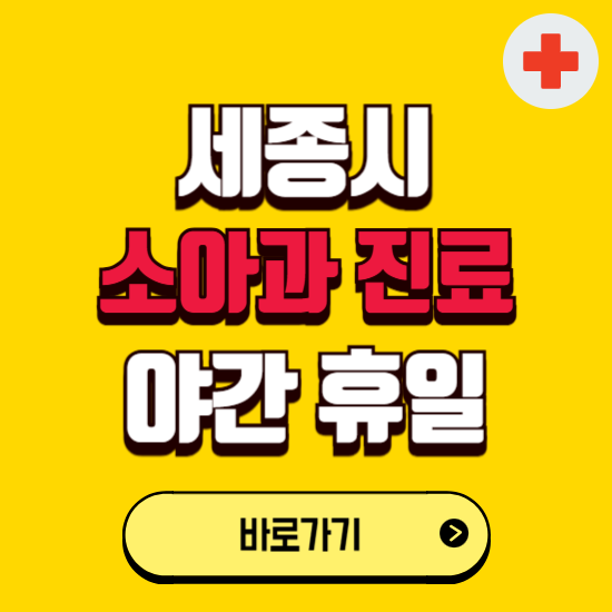 세종시 야간 소아과 진료병원 찾기 ❘ 24시 일요일 주말 연휴 응급진료 추천 잘하는 곳