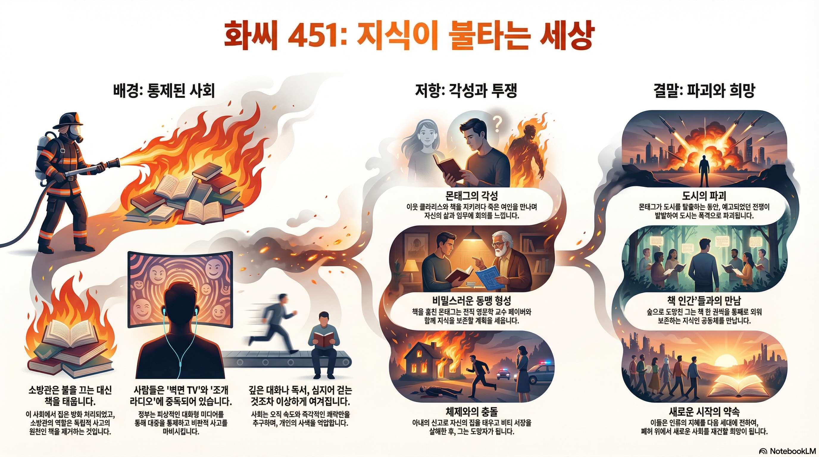 로이 브래드버리 『화씨 451』 인포그래픽