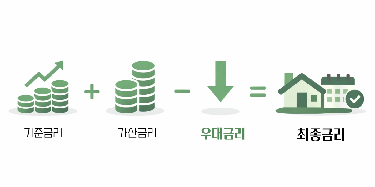 주택담보대출 금리 계산 구조 설명