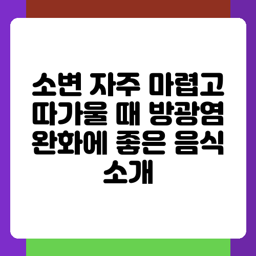 소변 자주 마렵고 따가울 때 방광염 완화에 좋은 음식 소개.png