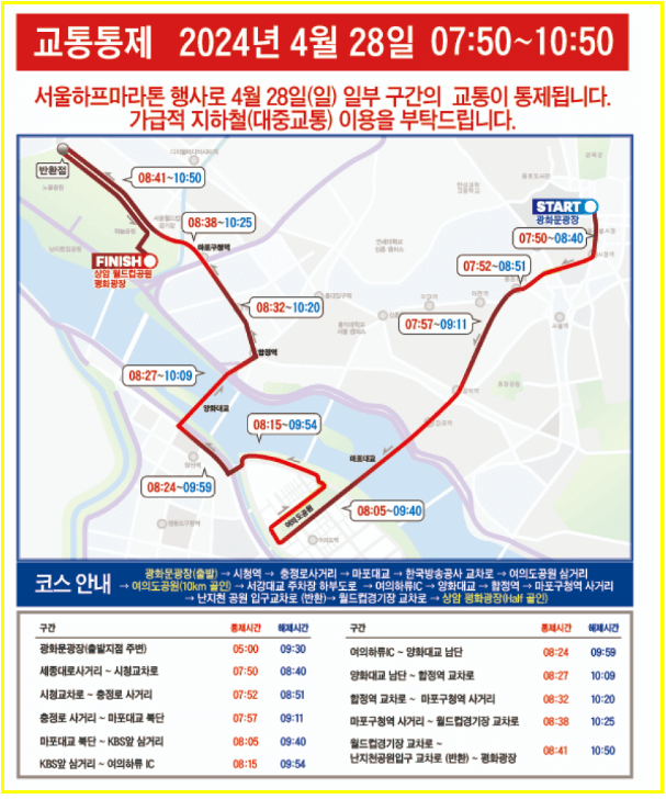 2024 서울 하프 마라톤