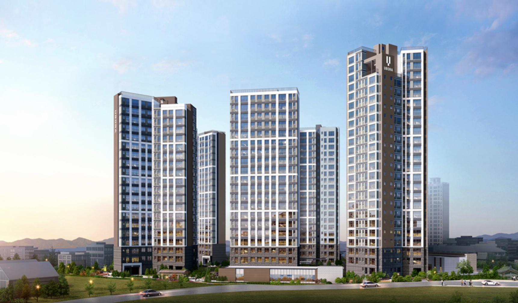 울산 유보라 신천매곡 전경