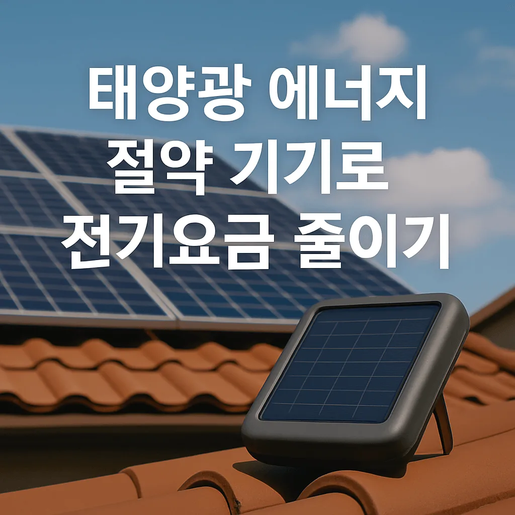 태양광 에너지 절약 기기로 전기요금 줄이기