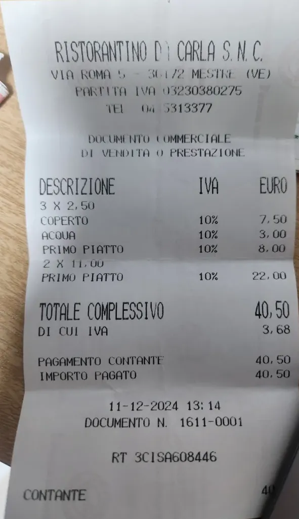 식당-영수증-40유로-결제