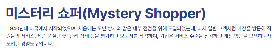 미스터리 쇼퍼