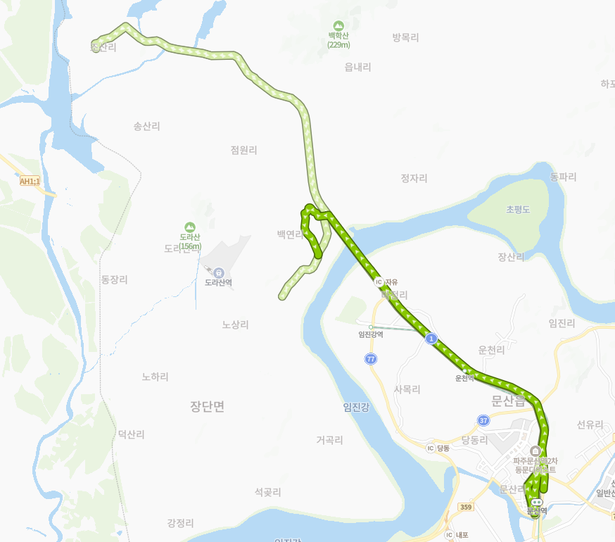 파주-93-7번-버스-노선-지도
