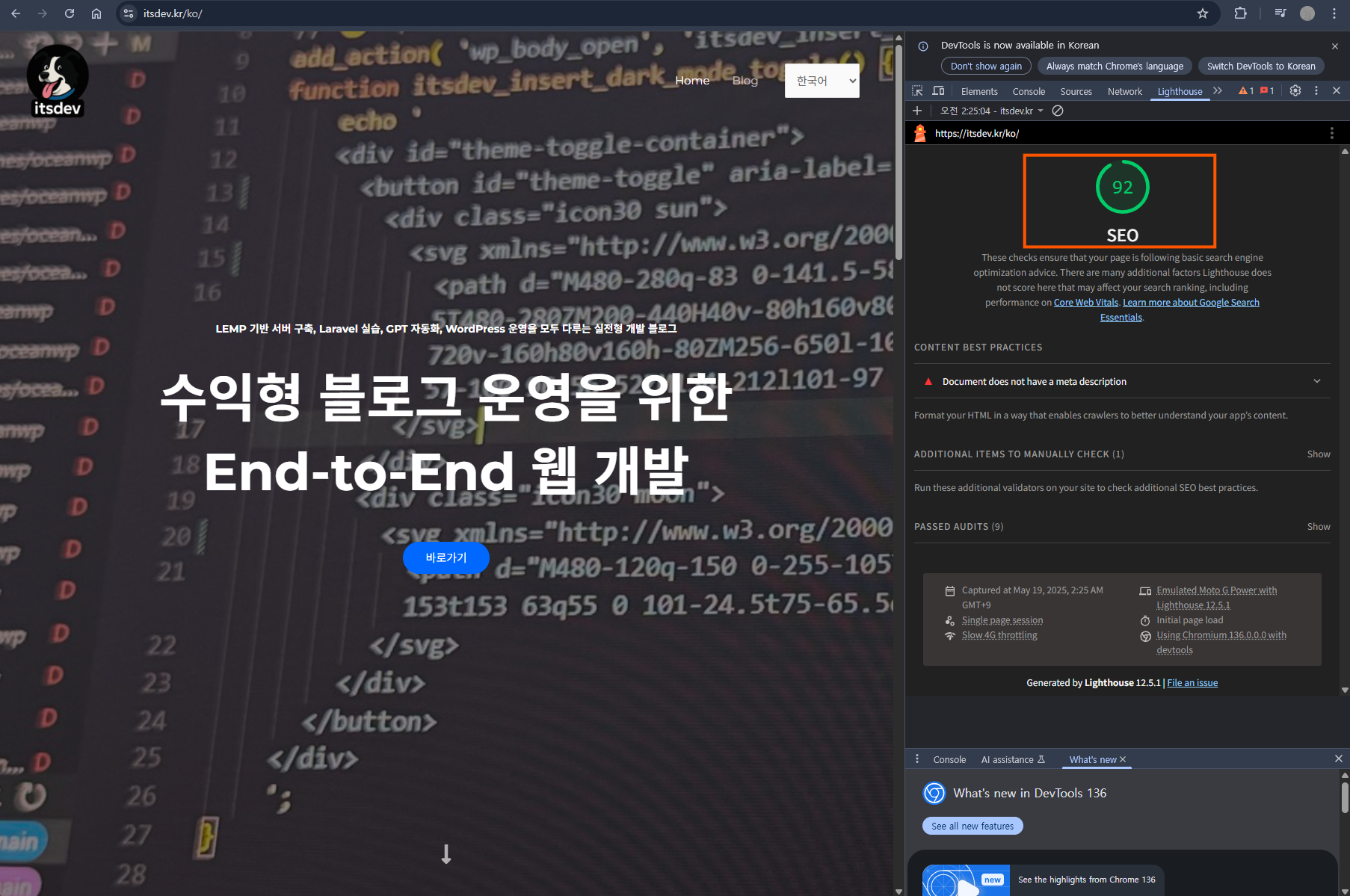 분석 실행