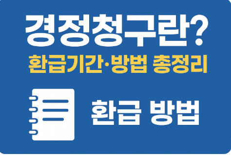 경정청구란? 경정청구 세금 환급기간 환급방법