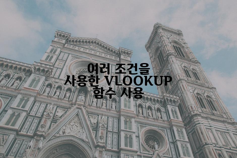여러 조건을 사용한 VLOOKUP 함수 사용