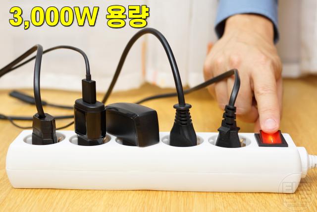 창문형 에어컨 멀티탭,팁줌