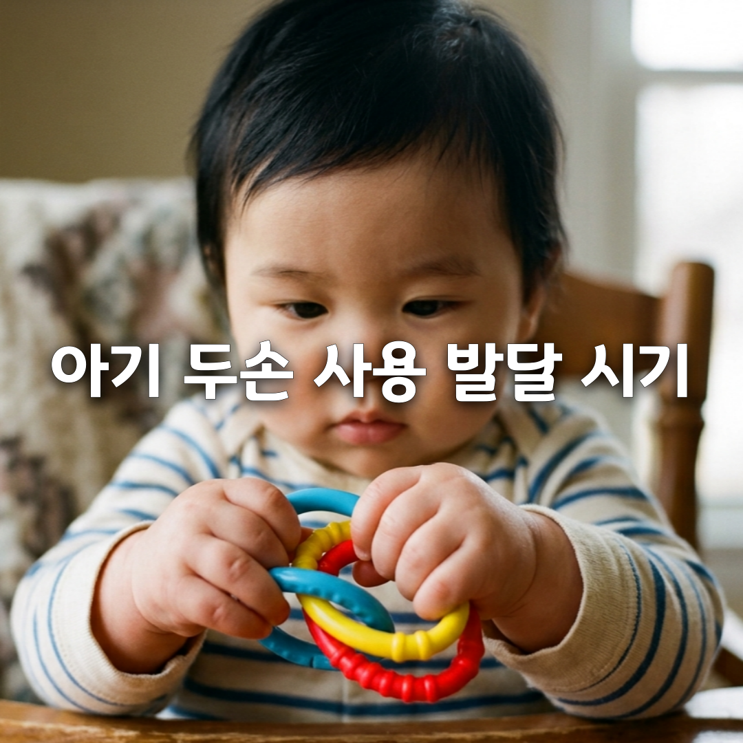 아기 양손에 장난감 들고 부딪치는 시기🤲 돌 전 손 발달 총정리