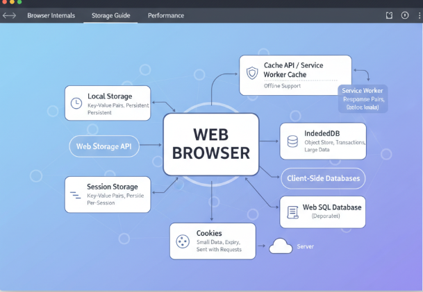 웹 브라우저 내부 데이터 저장 구조 개념 이미지