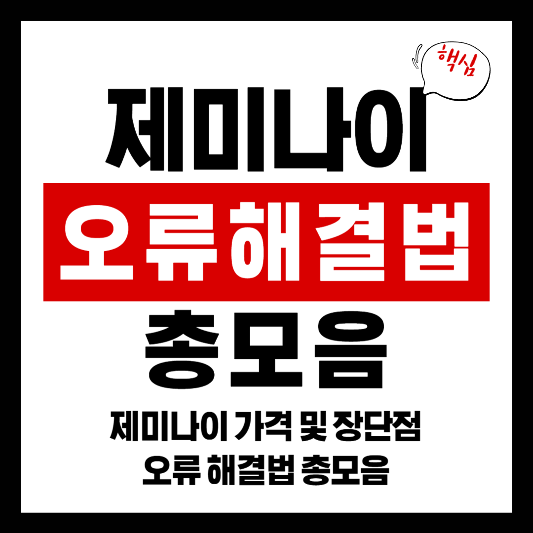 제미나이 오류 총모음(+해결방법까지 )