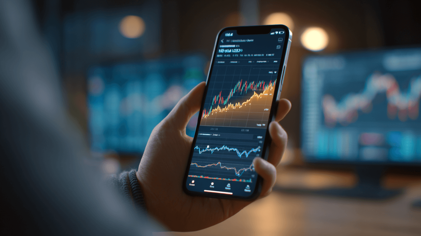 핸드폰-주식-차트-이미지