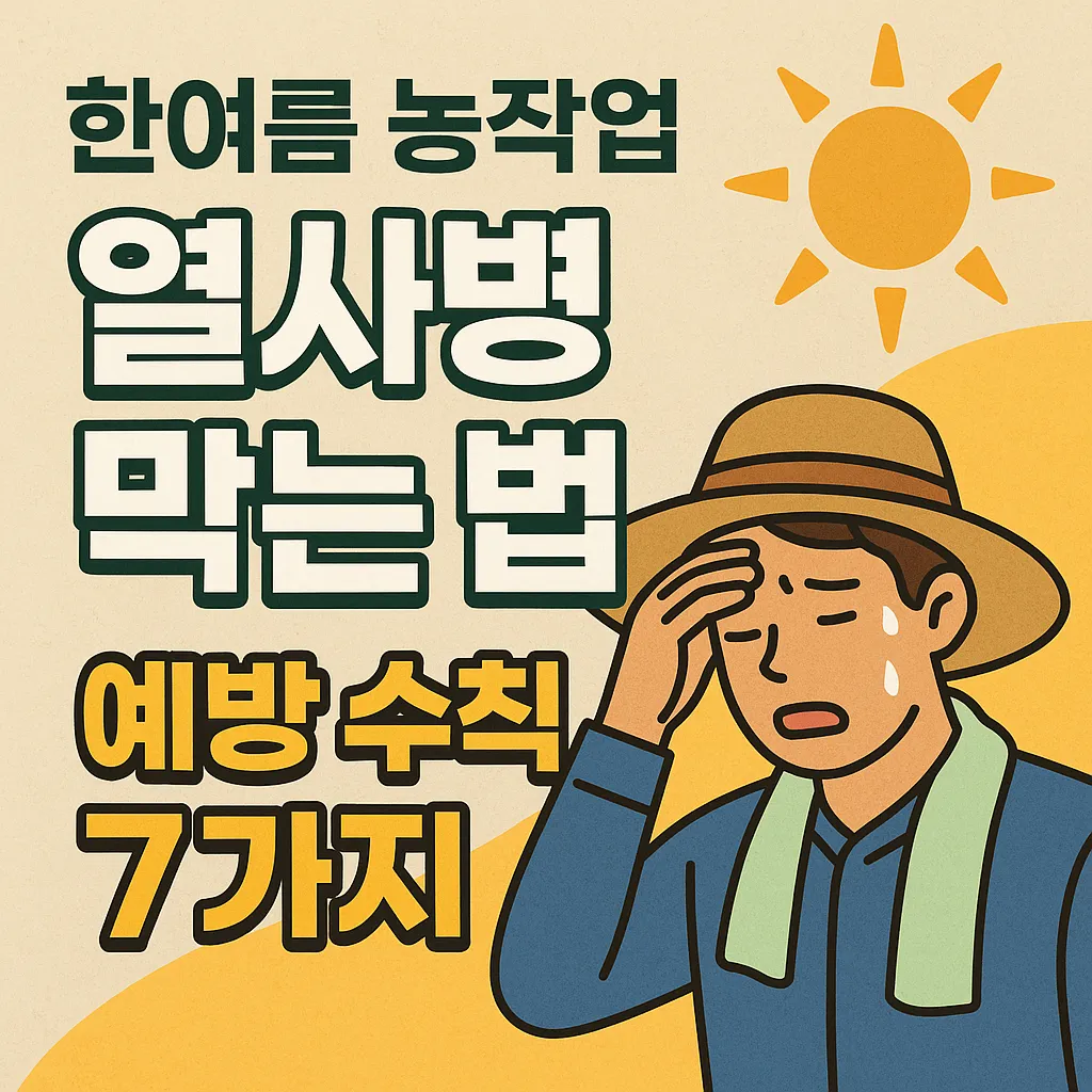 한여름 농작업, 열사병 막는 법 아시나요?