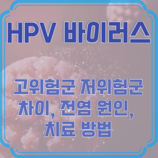 HPV 바이러스란? 고위험군 & 저위험군 차이, 전염 원인, 치료 방법 총정리