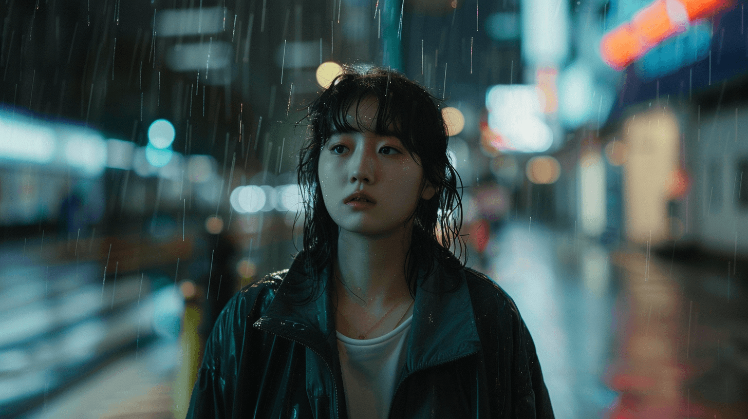 비를-맞고-있는-솜이-이미지