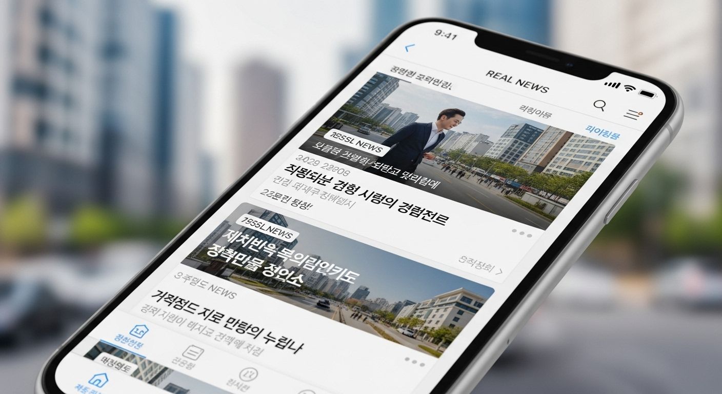 부동산 뉴스 확인 장면