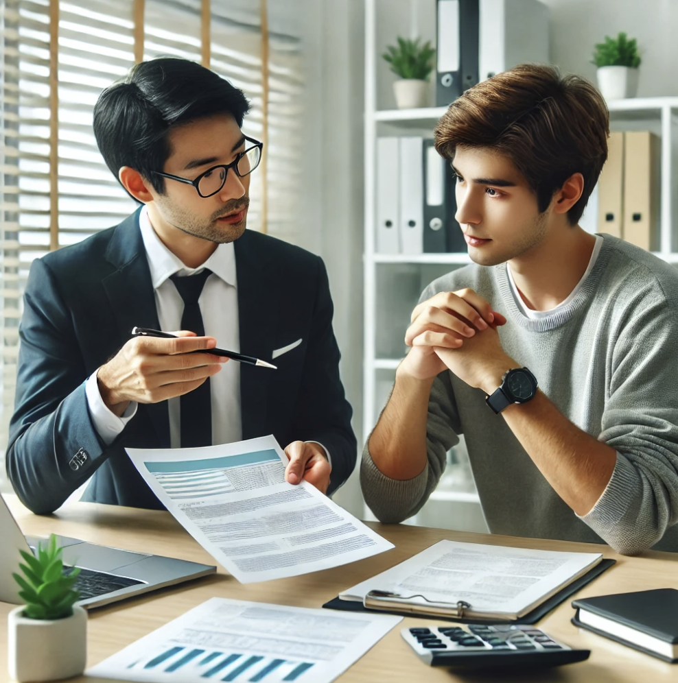 회사에서 퇴직소득 원천징수 설명 중